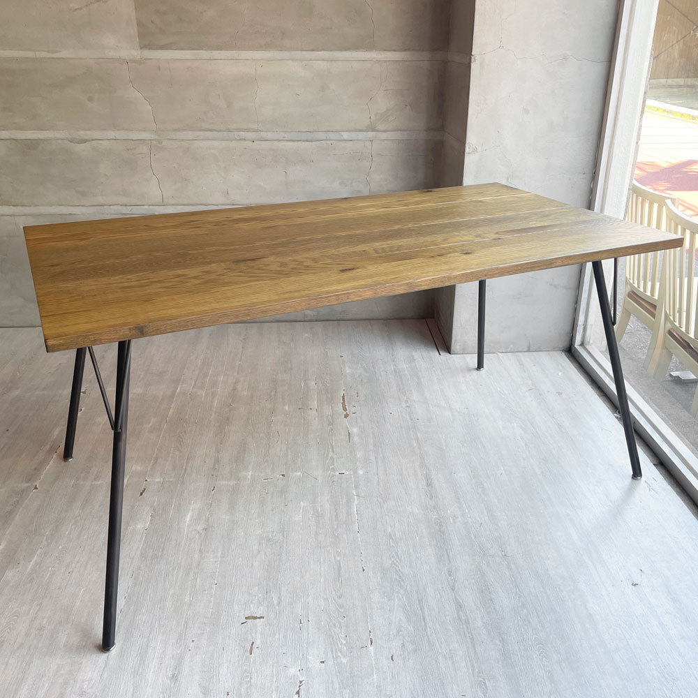 ジャーナルスタンダードファニチャー j.s.F サンク SENS ダイニングテーブル W150cm オーク無垢材 インダストリアル 廃番 定価￥91,300- 中古品 買い取りしました。