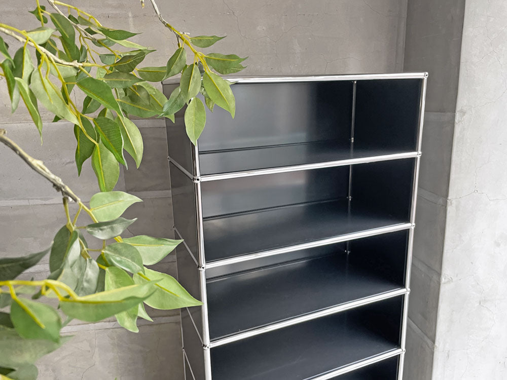 ユーエスエムハラー USMハラー USM Haller キャビネット シェルフ 1列6段 グラファイトブラック フリッツハラー スイス ～空間を変えるモジュラー家具～