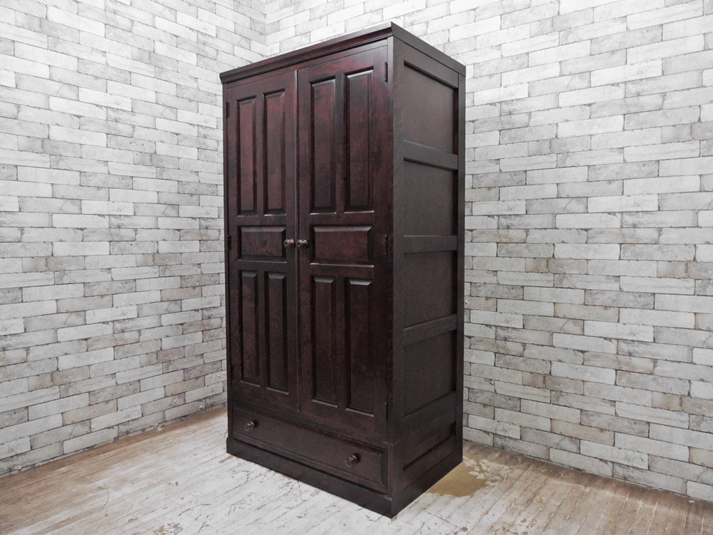 北海道民芸家具 樺材 ワードローブ 洋服箪笥 タンス W94cm 民芸家具 和家具   中古品 買い取りしました。