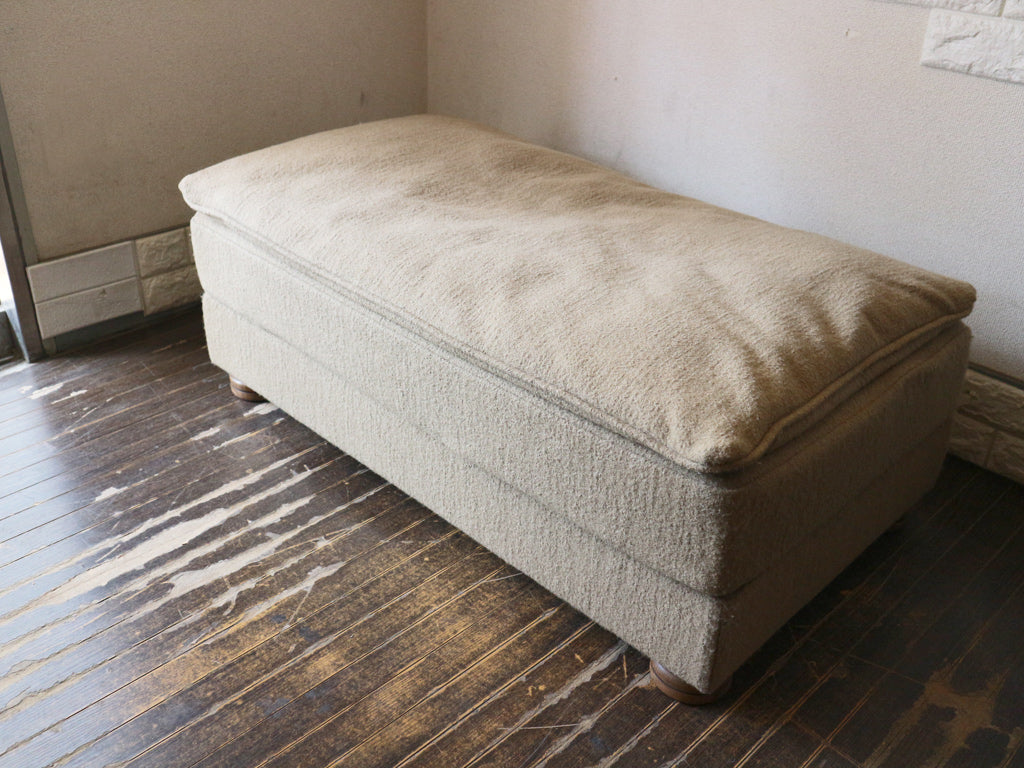 トラックファニチャー TRUCK FURNITURE HN SOFA OTTOMAN オットマン スツール フェザー×ウレタン ナラ無垢材 ウール生地 セミオーダー品 定価￥162,800以上 中古品  買い取りしました。