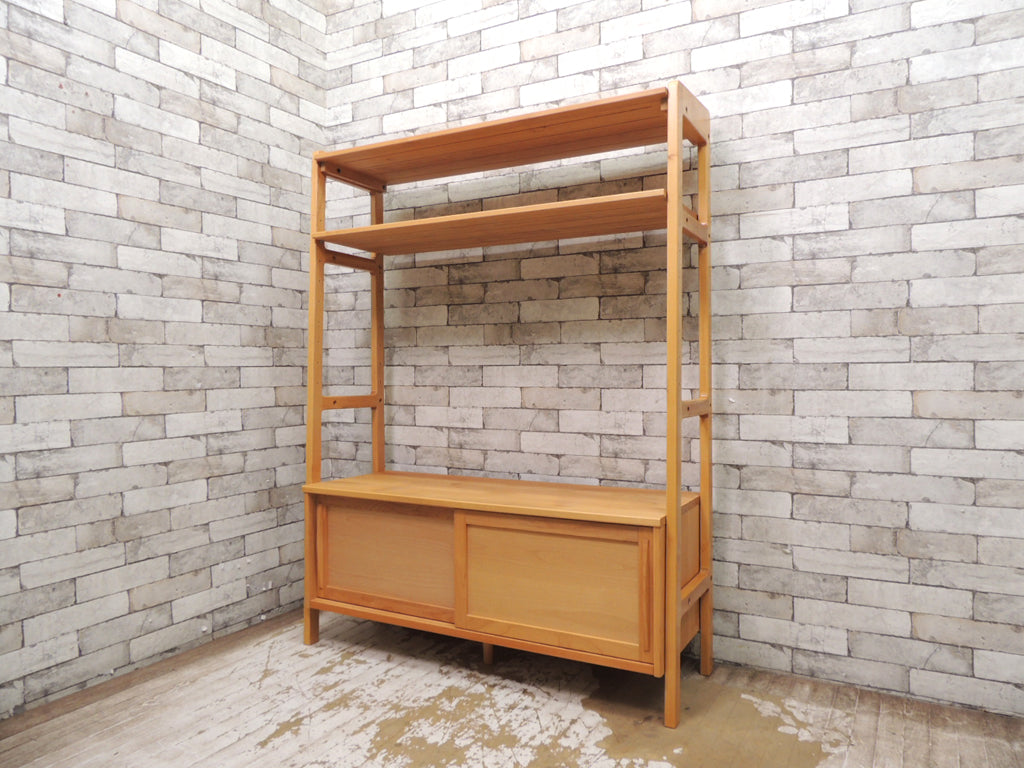 モモナチュラル Momo Natural ユニットボード UNIT BOARD アルダー無垢材 UNIT with PROP AVボード シェルフ キャビネット 飾り棚 定価88,000円 中古品 買い取りしました。