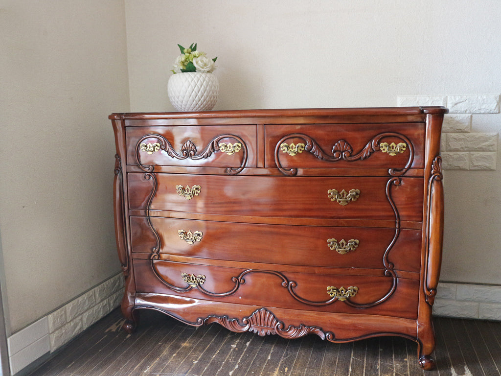クラシカルデザイン 輸入家具 VENECHIA ワイド チェスト マホガニー材 定価￥285,190 買い取りしました。