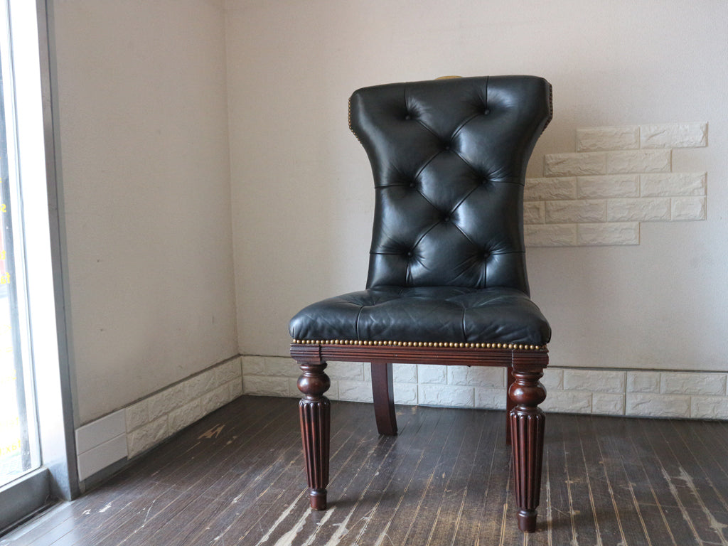 ラルフローレン ホーム RALPH LAUREN HOME ヘンレドン ダイニングチェア HERENDON dining chair ハイバック タフテッドレザー スタッズ 希少 アメリカ 　中古品  買い取りしました。