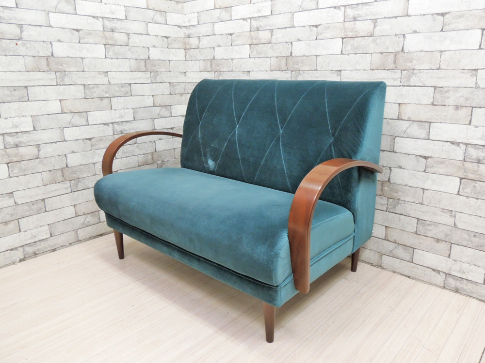 ビーカンパニー B-company ニューレザーシリーズ クールべ 2.5人掛け ソファ ベロア  中古品 買い取りしました。