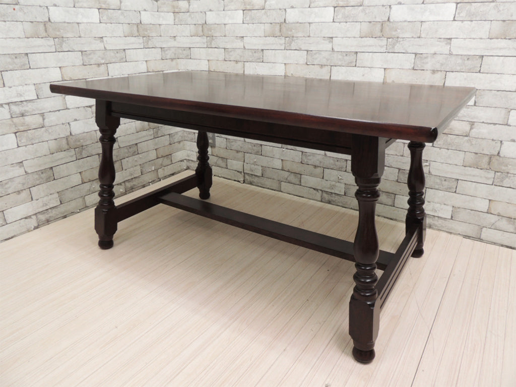 松本民芸家具 F型食卓 ダイニングテーブル ミズメザクラ無垢材 4人掛 刻印有 ステッカー有 美品 定価 25万   中古品 買い取りしました。