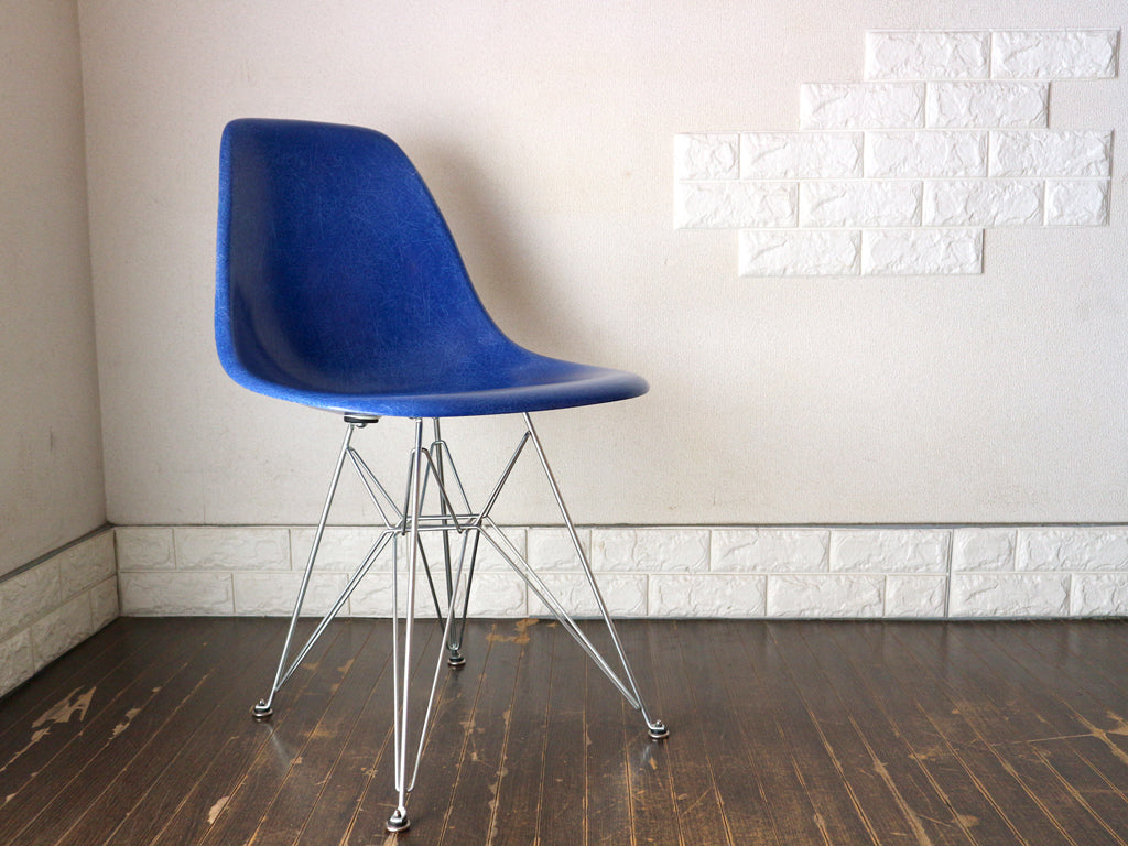 ハーマンミラー Herman Miller サイドシェルチェア 現行 FRP製 1stタイプ ジンク エッフェルベース ブルー C&R イームズ 中古品  買い取りしました。