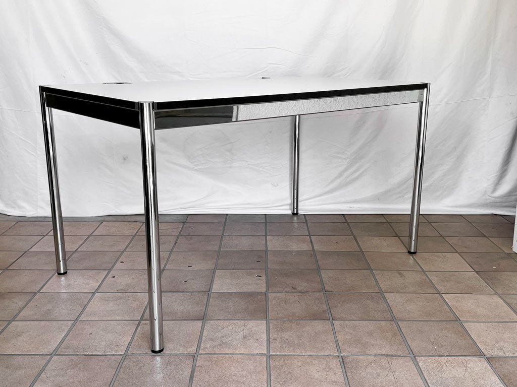 USMハラー USM Haller モジュラーファニチャー Modular Furniture ハラーテーブル プラス デスク ホワイトラミネート アクセスポイント 1つ欠品 W125cm ～ 小さめハラーテーブル ～