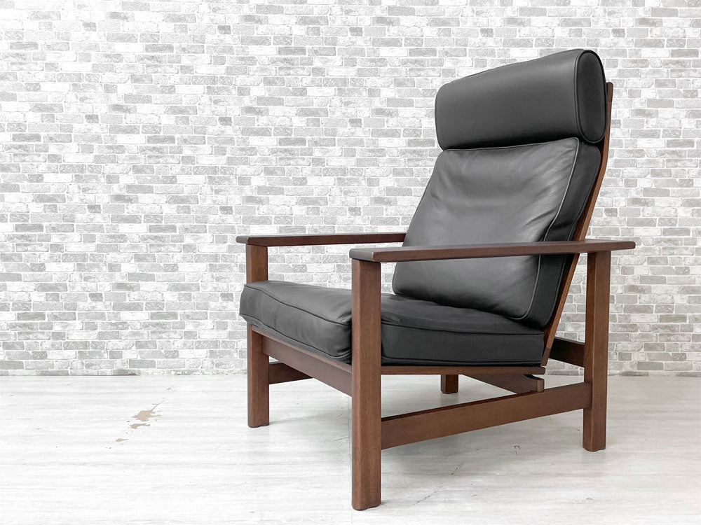 フレデリシア FREDERICIA イージーチェア Easy chair 2461 ソーレン・ホルスト アクタス別注 マホガニー無垢材 レザー ブラック ハイバック リクライニングチェア 中古品 買い取りしました。