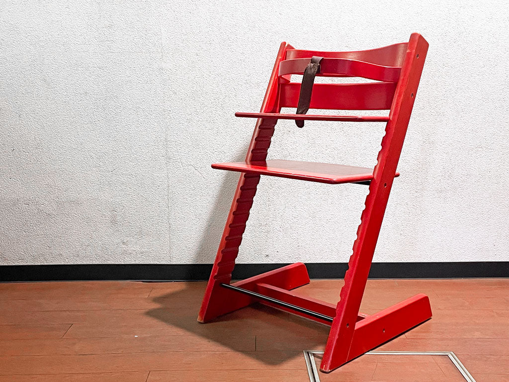 ストッケ STOKKE トリップトラップ TRIPP TRAPP ベビーチェア キッズチェア レッド S/N0～ 木製ガード付き ノルウェー 北欧家具 中古品 買い取りしました。