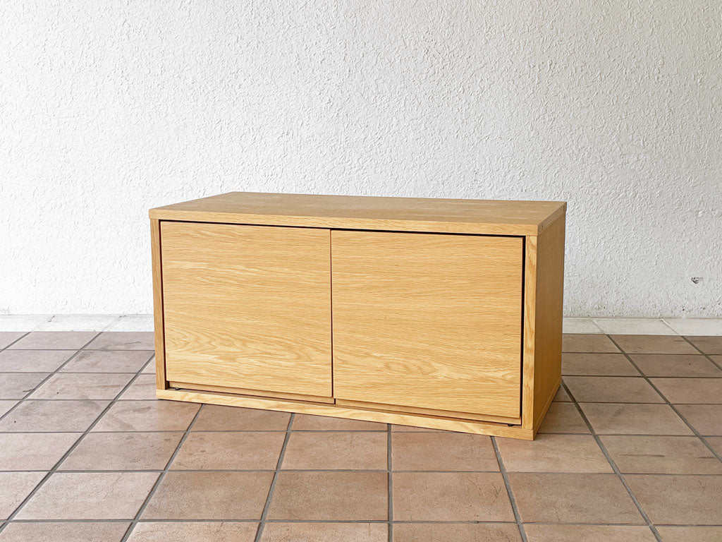 無印良品 MUJI オーク材 スタッキングキャビネット AVボード W82.5cm プッシュオープンドア シンプル　ナチュラル 中古品 買い取りしました。
