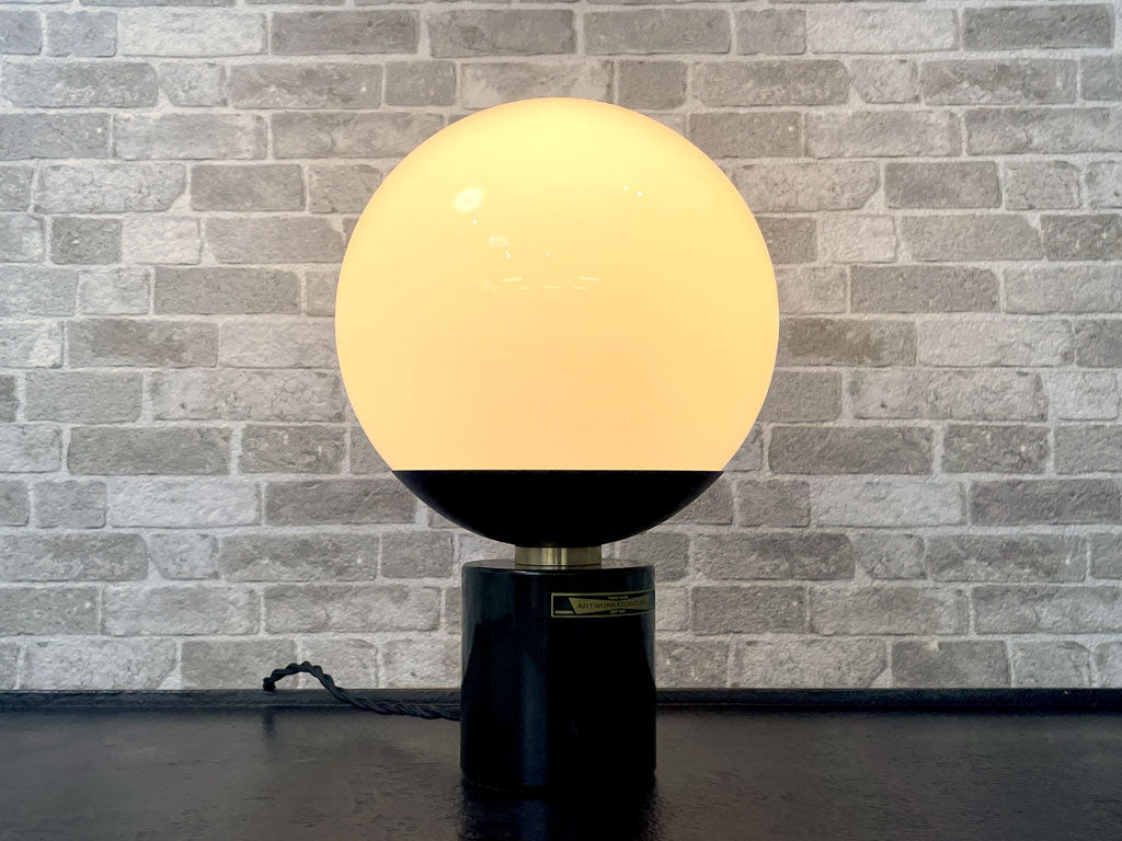 かなでもの KANADEMONO タッチマーブルラウンドテーブルランプ TOUCH MARBLE ROUND TABLE LAMP ガラス 真鍮 大理石 3段階調光 定価￥27,000- 中古品 買い取りしました。