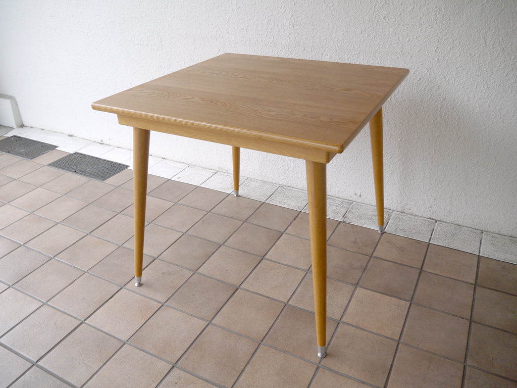 パシフィックファニチャーサービス PFS スクエア テーブル SQUARE TABLE オーク材 ライトブラウン Lサイズ W80 中古品 買い取りしました。