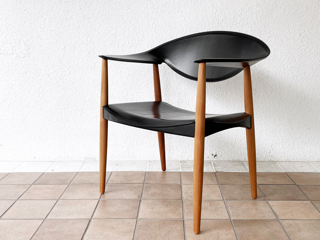 カールハンセン＆サン Carl Hansen & Son LM92P メトロポリタンチェア ウォールナット レザー ブラック アイナー・ラーセン アクセル・ベンダー・マドセン 北欧 デンマーク 中古品 買い取りしました。