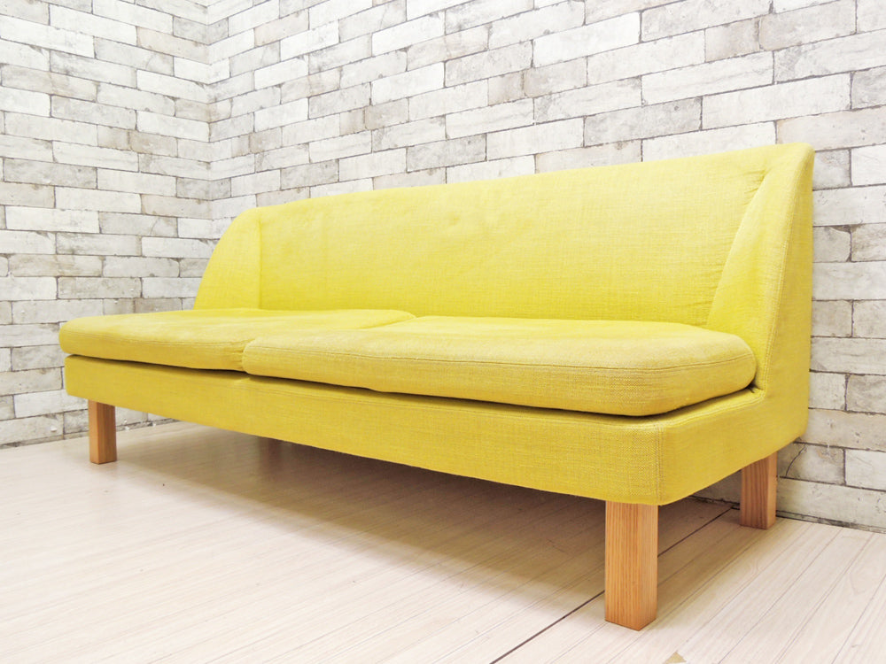 イデー IDEE シエラ ソファ SIERRA SOFA 2.5人掛け ファブリック イエローグリーン ナチュラル脚 定価187,000円   中古品 買い取りしました。