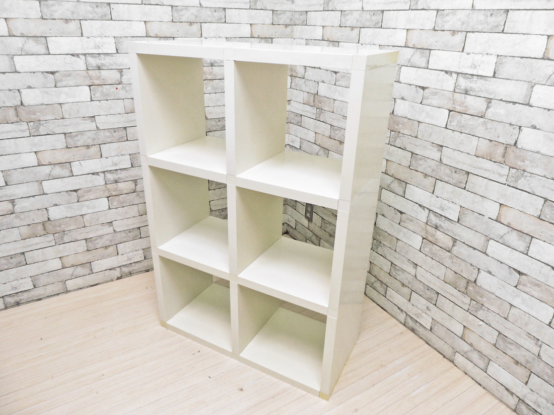 カルテル Kartell シェルビングシステム SHELVING SYSTEM モジュラーブックシェルフ 2×3 ホワイト ジュリオ・ポルヴァラ イタリア 中古品 買い取りしました。