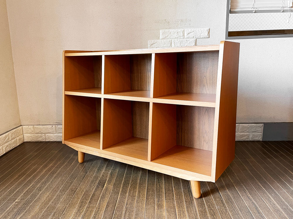 ウニコ unico アルベロ ALBERO ブックシェルフ ワイド チーク材 本棚 オープンシェルフ W111cm 北欧スタイル 廃番 買い取りしました。