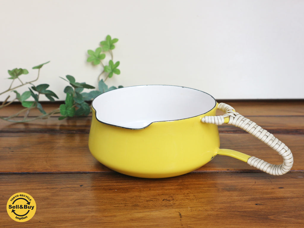 ダンスク DANSK Koben style ソースパン 籐巻きハンドル イエロー ヴィンテージ vintage   買い取りしました。