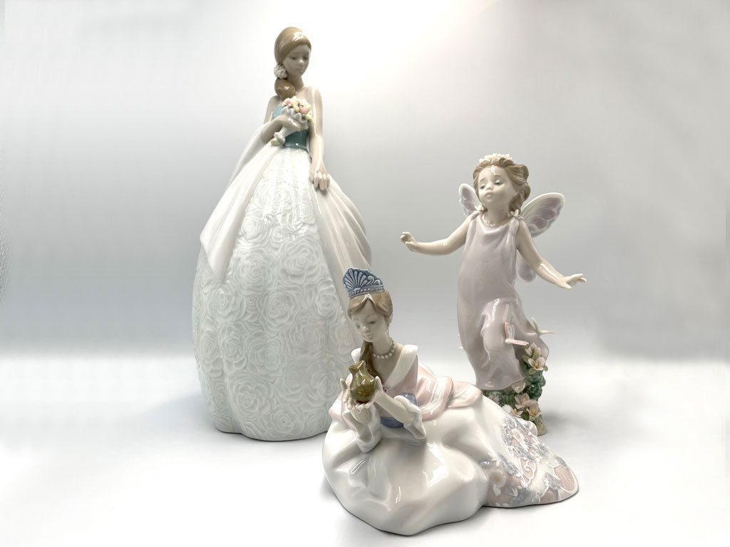 リヤドロ LLADRO フィギュリン 特別な日 蝶の妖精 お姫様とカエル オブジェ ポーセリンアート 置物 女性 磁器人形 スペイン 箱付 中古品  買い取りしました。