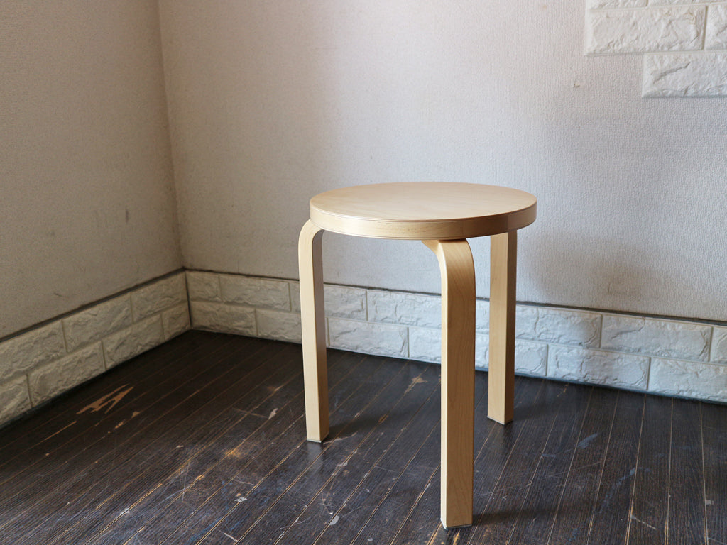 アルテック Artek スツール60 Stool60 バーチ材 80周年記念モデル アルヴァ・アアルト 北欧家具　中古品  買い取りしました。