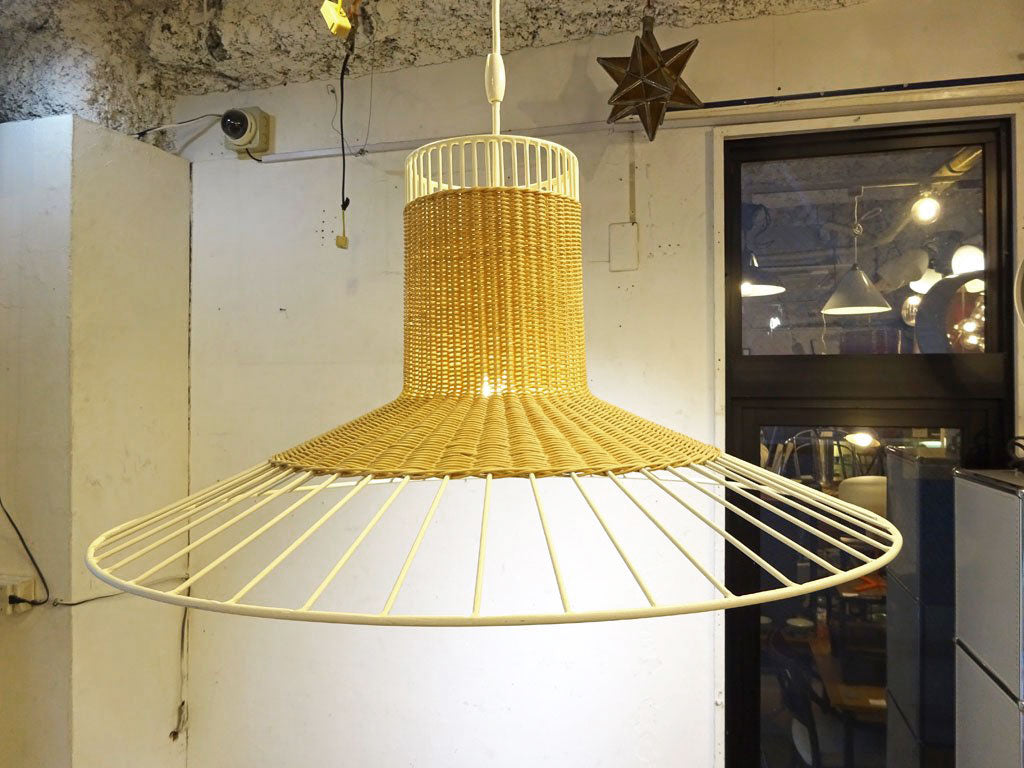 イデー IDEE リリウムランプ L LILIUM LAMP L ラタン スチール ペンダントランプ ナチュラルモダン 中古品 買い取りしました。