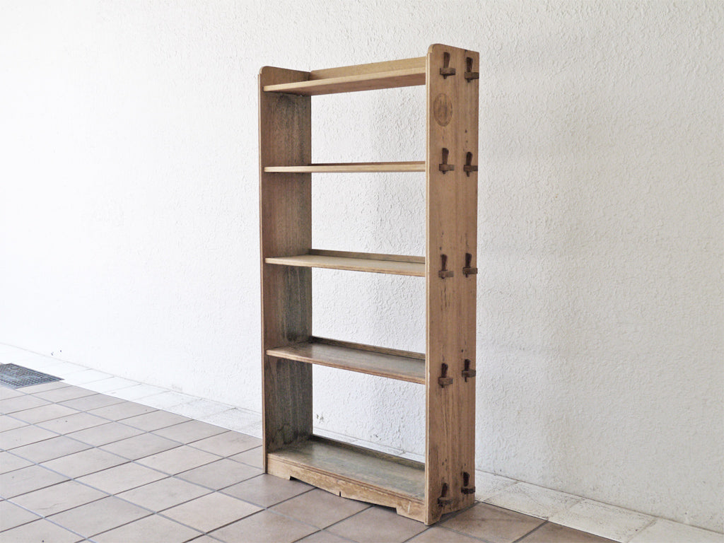 ジャパンビンテージ Japan vintage 楔留め 木味 ブックシェルフ オープンシェルフ 本棚 幅66cm 店舗什器 中古品 買い取りしました。