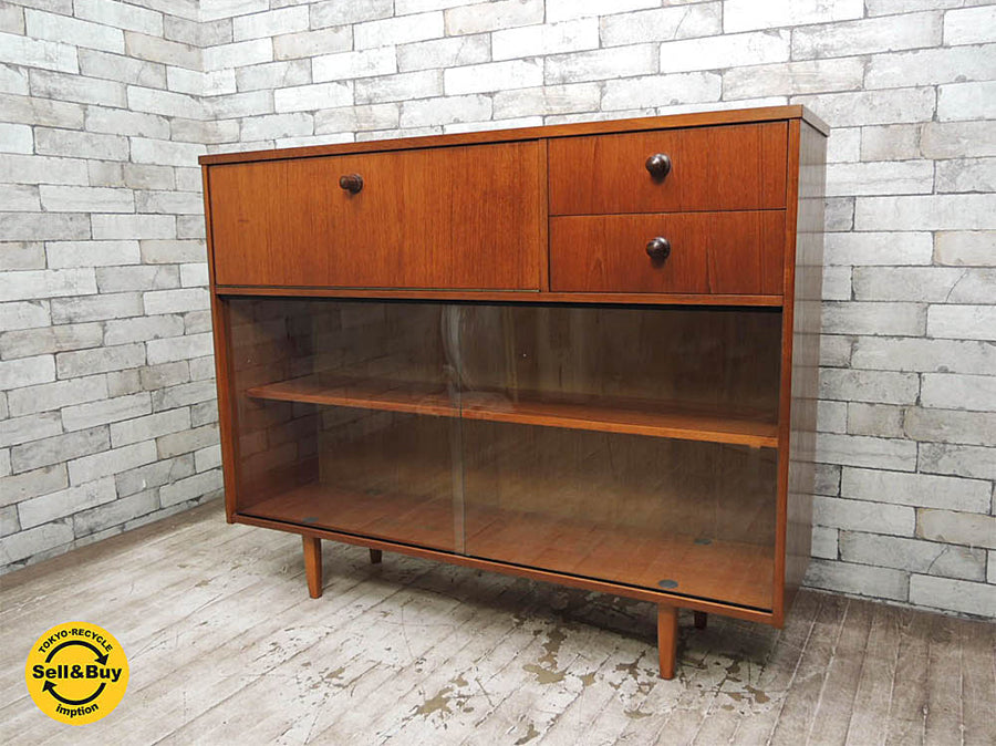 UKビンテージ AVALON YATTON チーク材 キャビネット カクテルキャビネット 飾り棚 英国家具 アンティーク 北欧スタイル ～英国発の希少ビンテージ カクテルキャビネット！～ 【 買取と販売とレンタルのお店 】