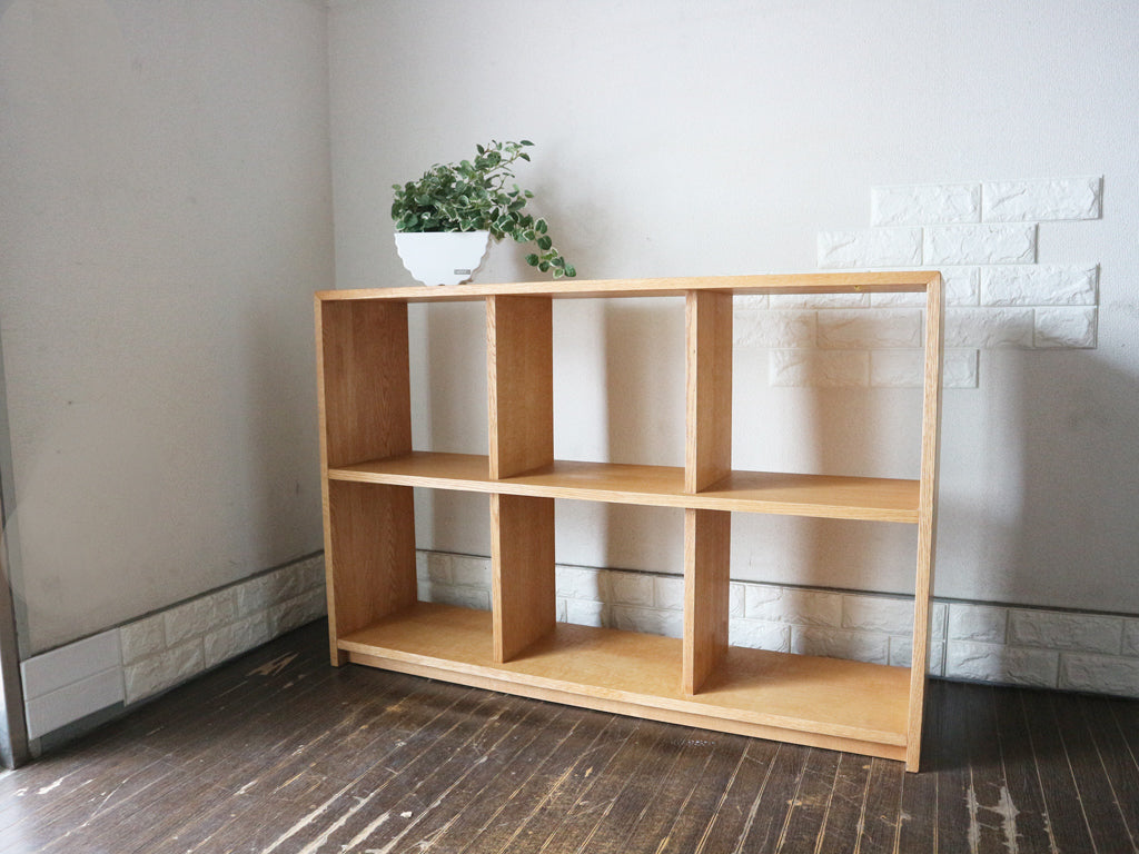 ナチュラルスタイル Natural Style オープンシェルフ ディスプレイシェルフ オープンラック オーク材 3列2段 3×2 中古品  買い取りしました。