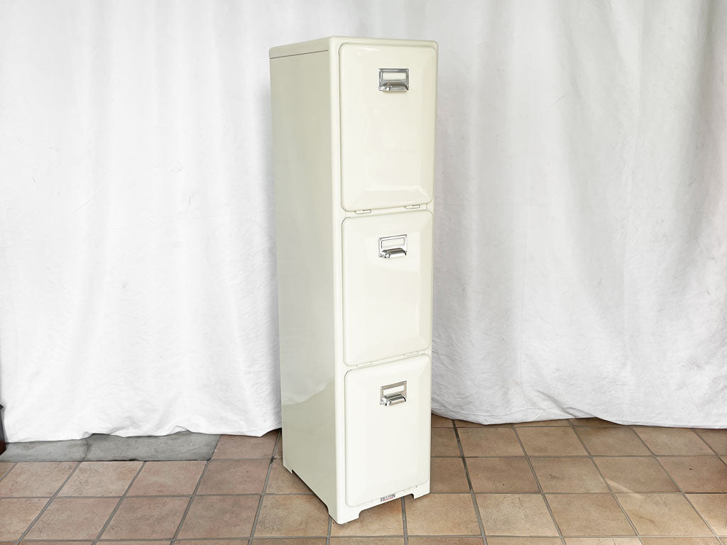 ダルトン DULTON トライデッカー トラッシュカン Tridecker trash can ゴミ箱 ダストボックス アイボリー ミッドセンチュリーデザイン 廃番 中古品 買い取りしました。