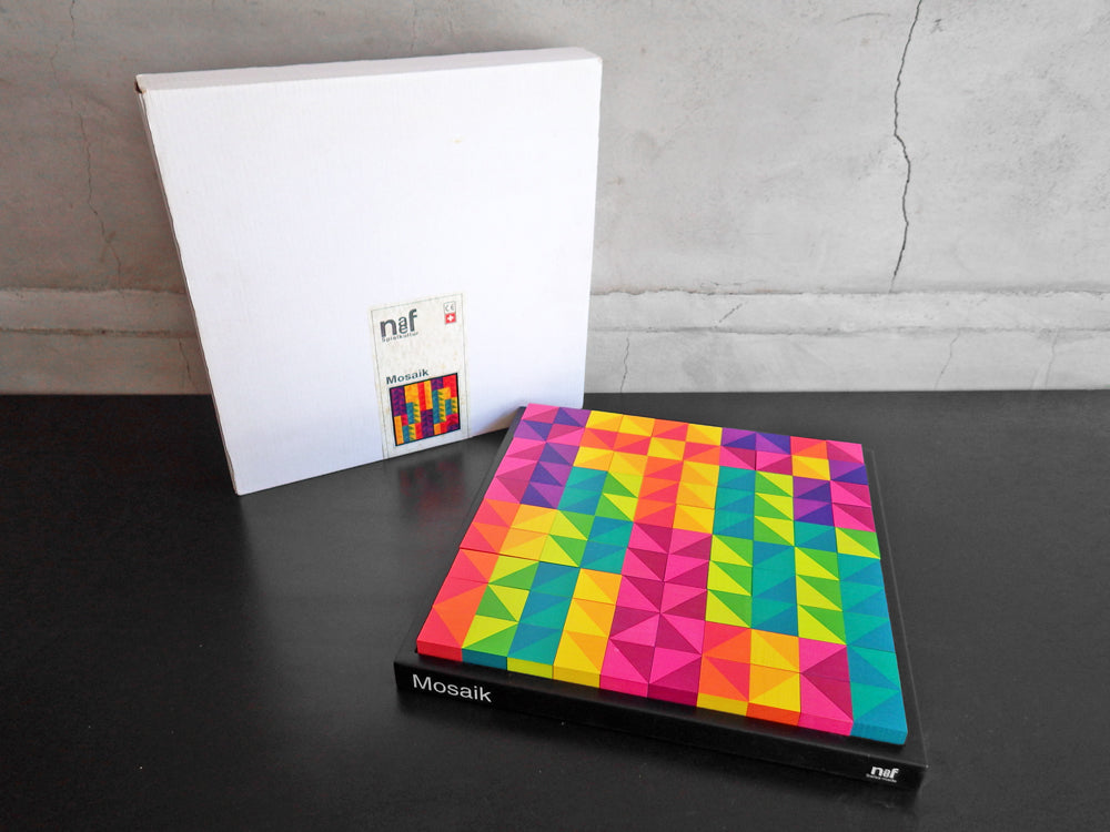 ネフ Naef Spielkultur キーナーモザイク Mosaik 100ピース カトリーン・キーナー Kathrin Kiener 積み木 知育玩具 箱付き スイス 中古品 買い取りしました。