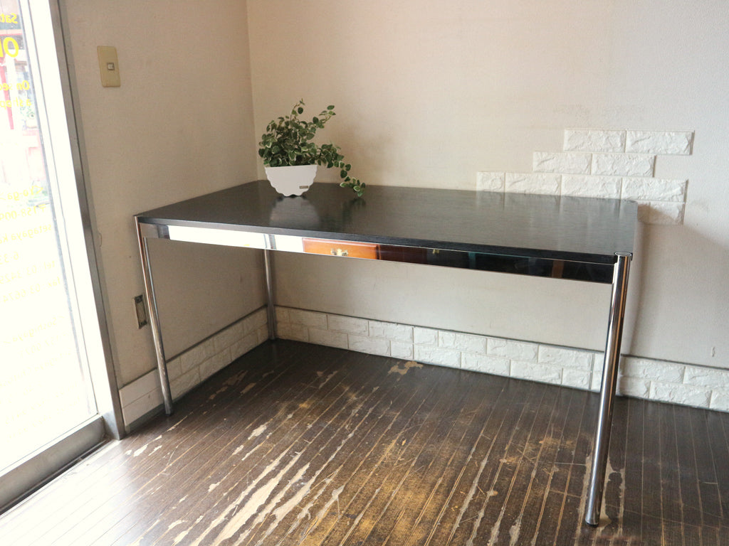 USMハラー USM Haller モジュラーファニチャー Modular Furniture ハラーテーブル 幅150cm 高さ調整 ブラックウッド天板 中古品  買い取りしました。