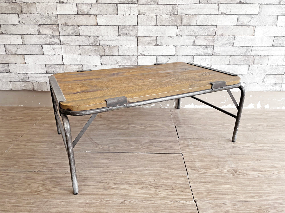 ジャーナルスタンダードファニチャー j.s.F オレンジ ORANGE FOLDING COFFEE TABLE コーヒーテーブル W90cm 折りたたみ 廃番 定価￥61,600- 中古品 買い取りしました。