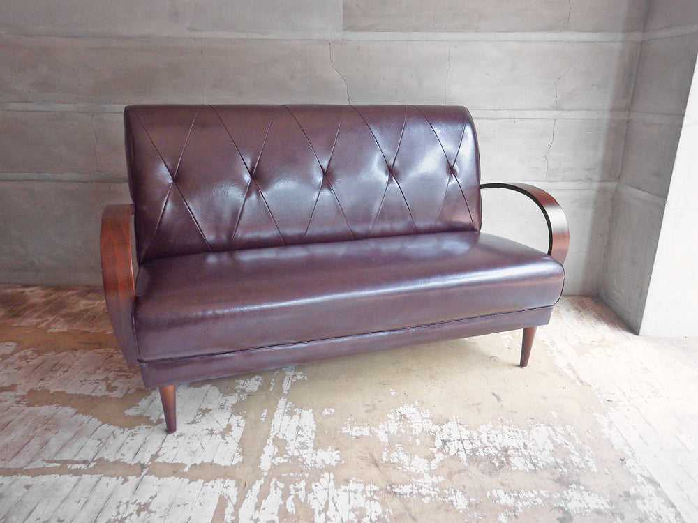 ビーカンパニー B-COMPANY ニューレザーシリーズ クールベ 2.5人掛け ソファ ブラウン 中古品 買い取りしました。