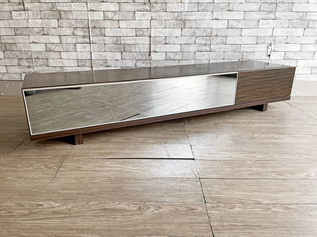 モダンデザイン Modern Design テレビボード AVボード ローボード W180 ドロップダウンミラードア 中古品 買い取りしました。