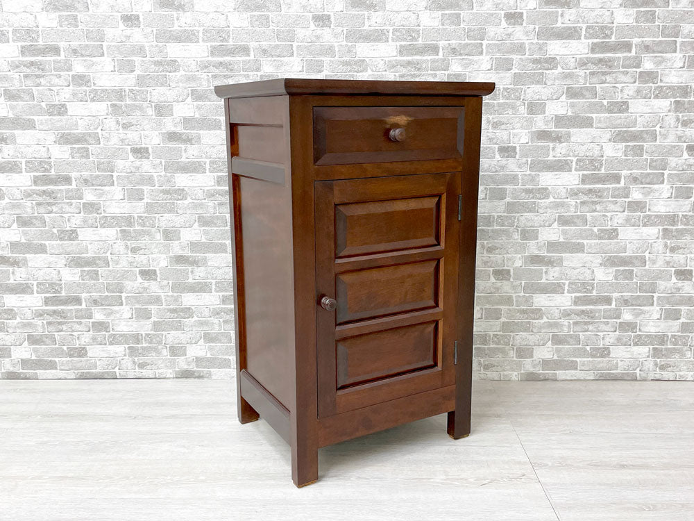 松本民芸家具 C型 電話台 テレフォンラック ミズメザクラ 無垢材 サイドテーブル スリムキャビネット 花台 小型収納 民藝 定価￥137,500- 中古品 買い取りしました。