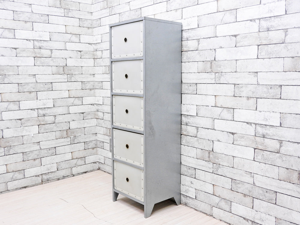 インダストリアルスタイル Industrial Style スチールチェスト 抽斗5杯 コンランショップ取扱 スウェーデン製  中古品 買い取りしました。