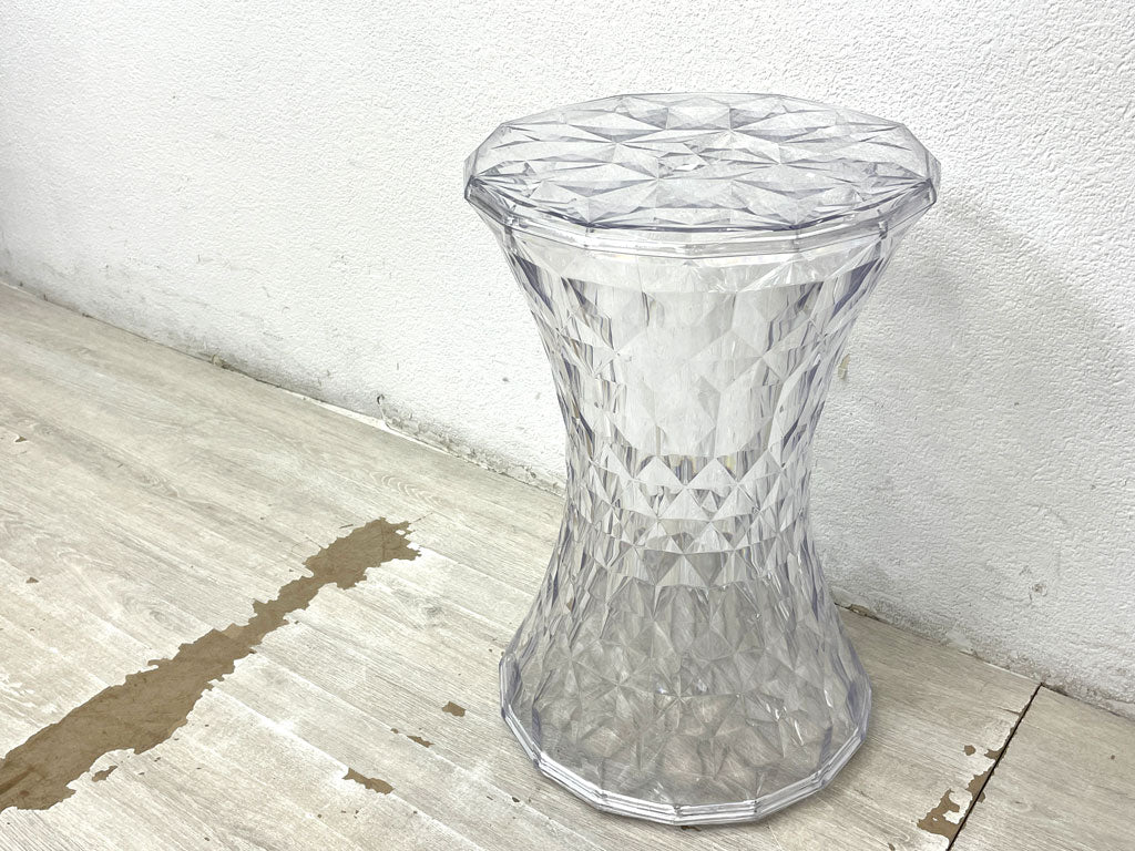 カルテル Kartell ストーン STONE スツール サイドテーブル クリア Φ30cm マルセル・ワンダース Marcel Wanders イタリア 定価￥42,800- 中古品 買い取りしました。