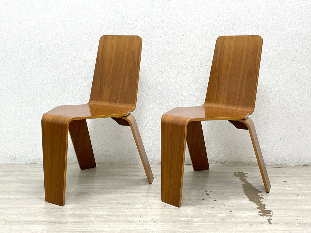 イデー IDEE ウォールナット プライウッド スタッキングチェア 2脚セット 藤城成貴 スプートニク SPUTNIK 希少廃番 中古品 買い取りしました。