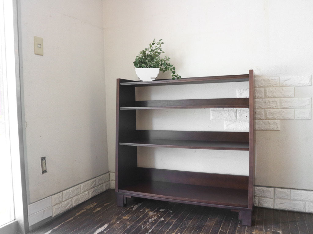 エーフラット a.flat ブックシェルフ Book Shelf Lv02 木製 オープンシェルフ 本棚 飾り棚 アジアンスタイル 定価￥61,500- 中古品  買い取りしました。