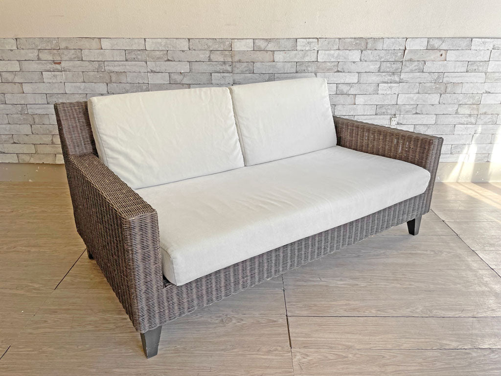 エーフラット a.flat カバーリング ソファ 2シーター ラタン W150cm アジアンモダンスタイル 中古品 買い取りしました。