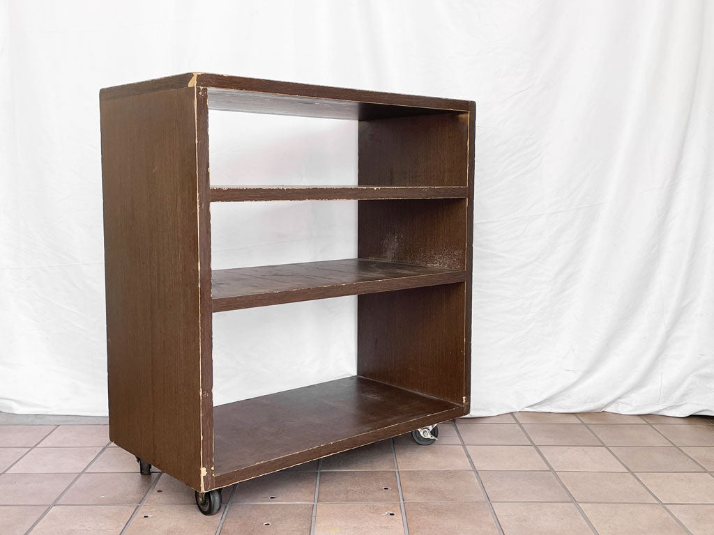 ジャパンビンテージ Japan Vintage オープンシェルフ カウンター ブラウン キャスター付き 古道具 中古品 買い取りしました。