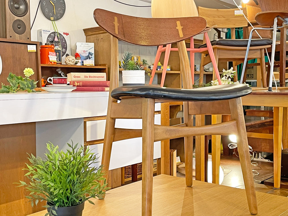 カールハンセン＆サン Carl Hansen &amp; Son CH30 ビンテージ ダイニングチェア チーク材×ビーチ材 レザー ハンス・J・ウェグナー Hans J. Wegner 北欧家具 ～時の経過を楽しむチェア～