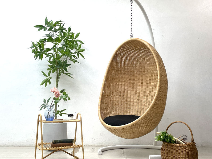 ヤマカワラタン yamakawa ハンギングエッグチェア HANGING EGG CHAIR C-326 屋内用 スチールスタンド付き ナナ・ディッツェル 合計定価￥396,000- ～ヨルゲン＆ナナ・ディッツェル夫妻による不朽の名作～