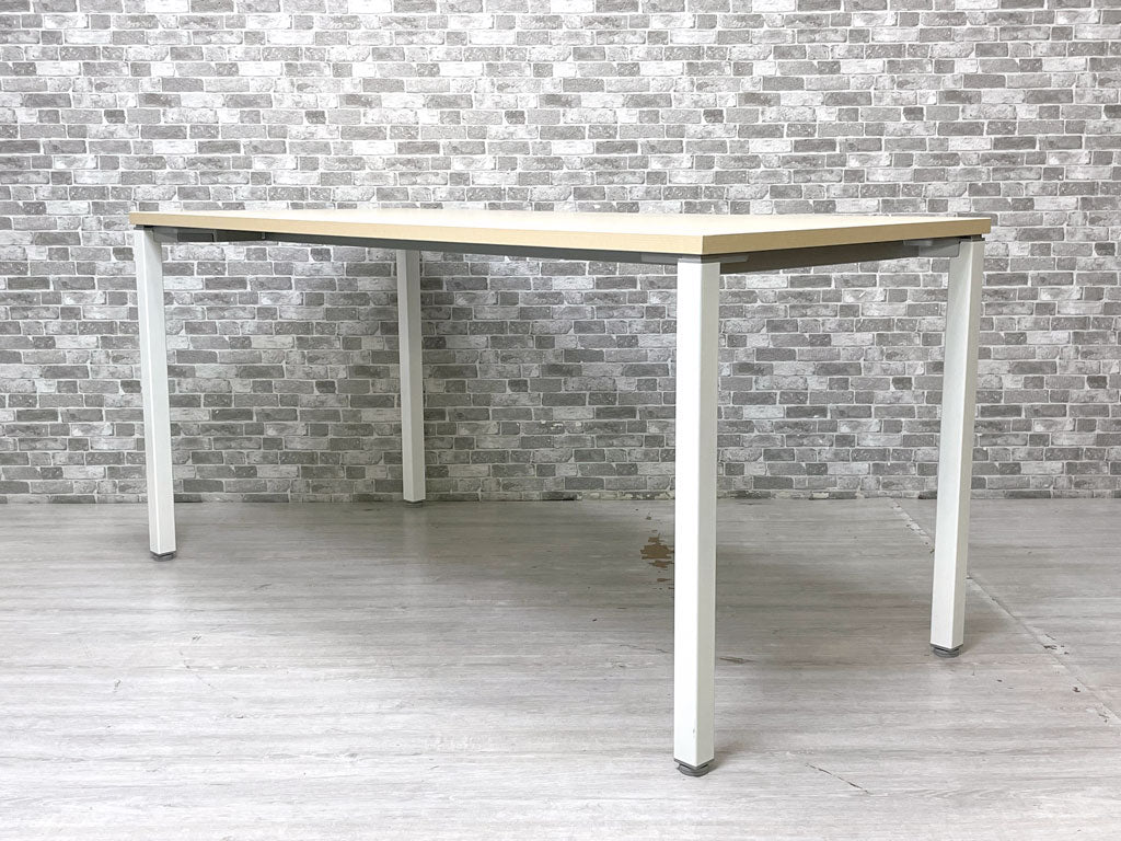 オカムラ okamura アプションフリー Aption Free ワークデスク ミーティングテーブル メラミントップ天板 角脚 ナチュラル w150cm 中古品 買い取りしました。