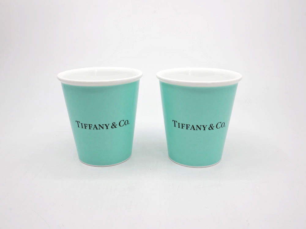 ティファニー Tiffany & Co. エブリデイオブジェクト Everyday Object ボーンチャイナ ペーパーカップ タンブラー 2客セット 296ml 中古品 買い取りしました。