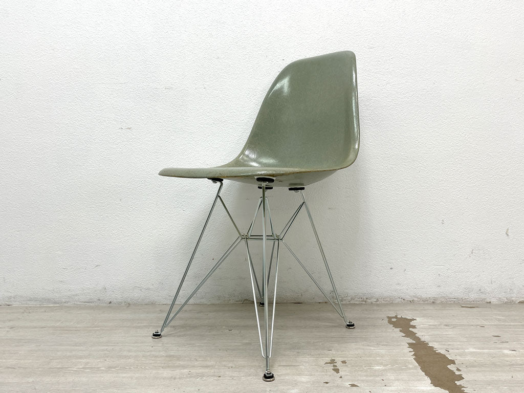 ハーマンミラー Herman Miller サイドシェルチェア セカンド 2ndビンテージ初期 FRP シーフォームグリーン エンボスレス エッフェルベース ジンクカラー C&Rイームズ 中古品 買い取りしました。