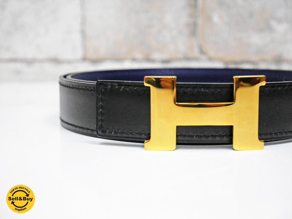 エルメス HERMES ミニコンスタンス ナローベルト レディース ネイビー 箱付 中古品 買い取りしました。