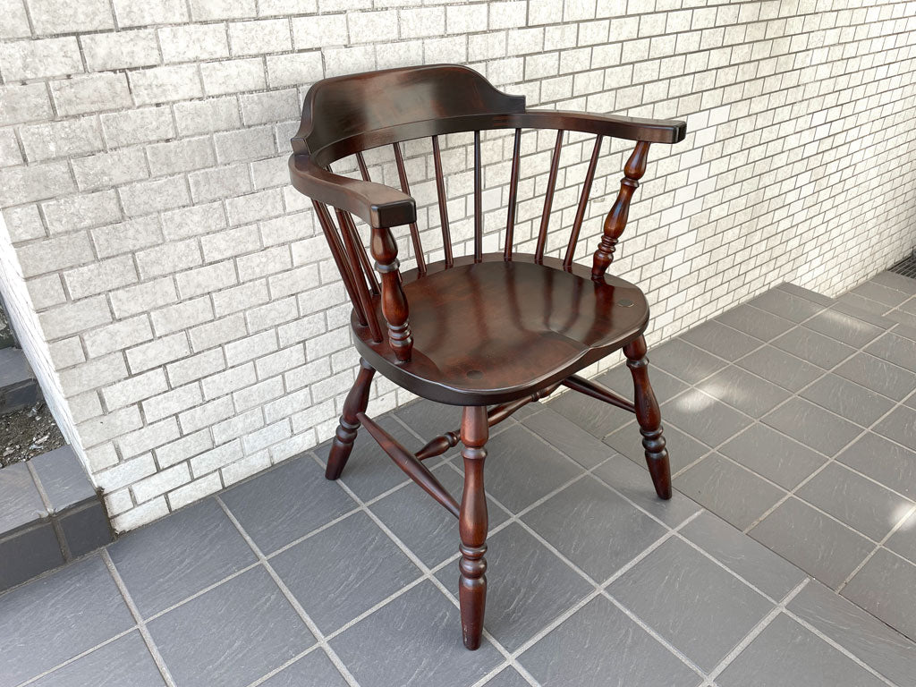 松本民芸家具 91型 キャプテンチェア ミズメザクラ 無垢材 アームチェア ダイニングチェア 民藝家具 和家具 定価￥137,500- 中古品 買い取りしました。