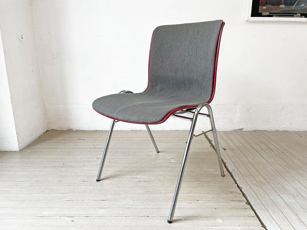 コトブキ KOTOBUKI 柳宗理 FRP サイドチェア 別注 レッドシェル グレーファブリック スタッキングベース ジャパニーズミッドセンチュリー ビンテージ Low サイズ 中古品 買い取りしました。