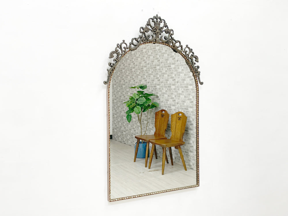 ジャパンビンテージ Japan vintage クラシカルスタイル Classical style ウォールミラー 鏡 壁掛け H105cm 昭和レトロ 中古品 買い取りしました。