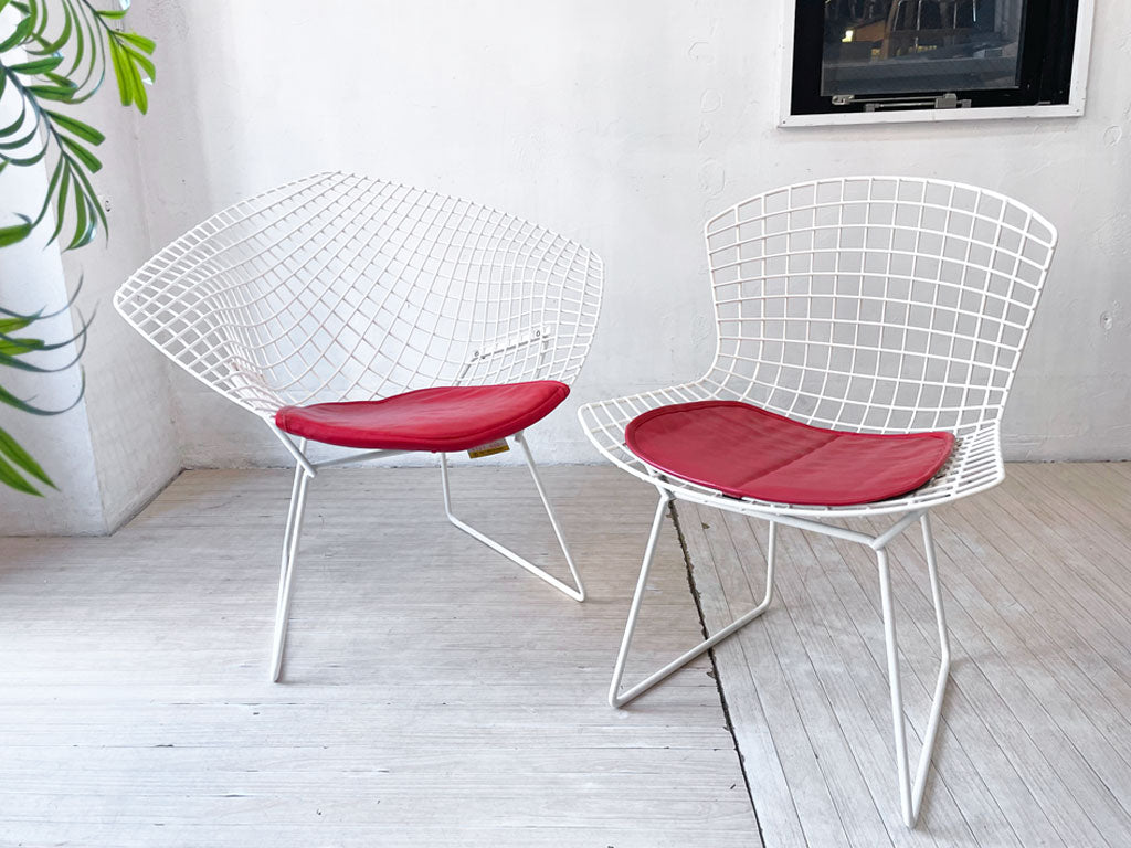ノル Knoll 420 サイドチェア & ビンテージ ダイヤモンドチェア ハリー・ベルトイア Harry Bertoia ～彫刻のような椅子～